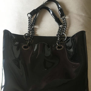DKNY Patent Large Tote Bag